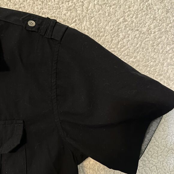 Kenneth Cole NY Boy Short Sleeve Button Down Shirt Size‎ 14/16 Black Color - Picture 7 of 14